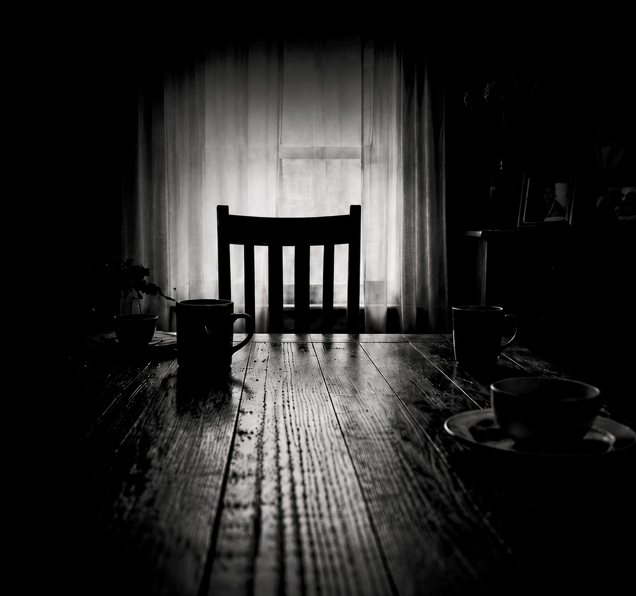 Empty Chair at Table